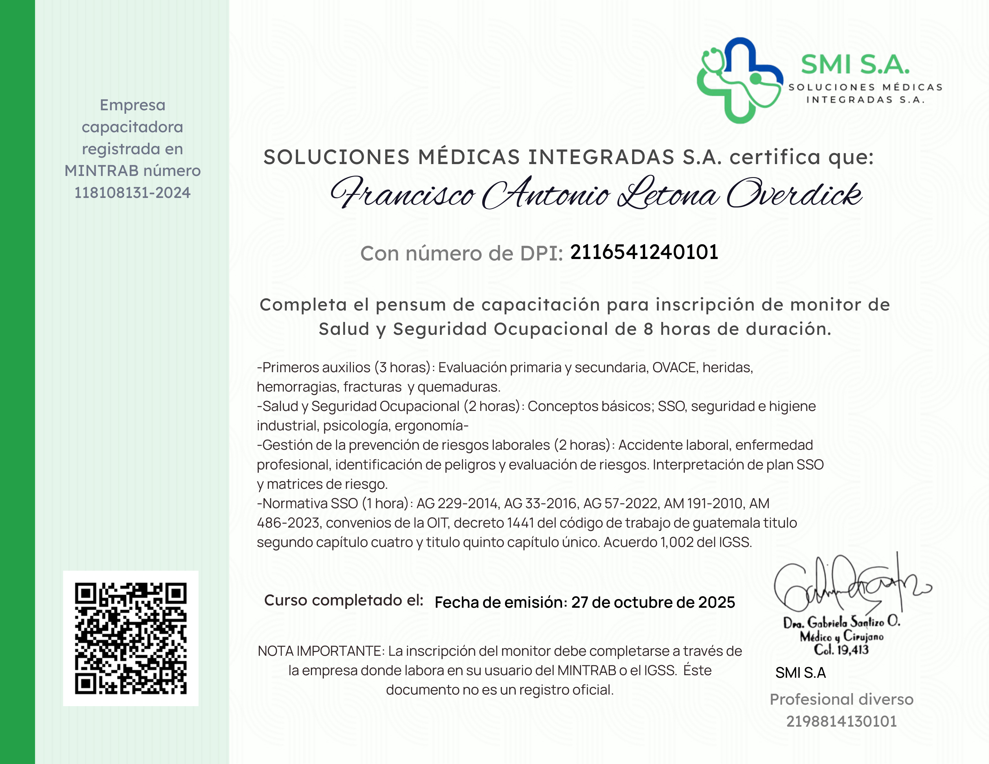 Capacitación al Monitor SSO